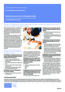 NSW DEPARTMENT OF EDUCATION & TRAINING  Best Start Kindergarten Assessment: Numeracy Fakafuofua Kamata Lelei-taha ‘i he Kindergarten: Laufiká Ko ha fakahinohino ma’ae mātu’á