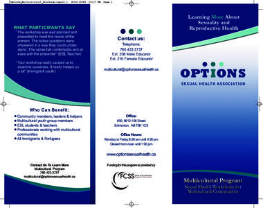 Options_Multicultural_Brochure:Layout[removed]WHAT PARTICIPANTS SAY