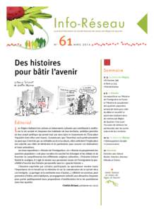 info-réseau Journal d’information du Comité National de Liaison des Régies de Quartier N°  61