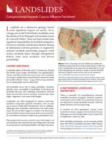 LANDSLIDES  Congressional Hazards Caucus Alliance Factsheet L