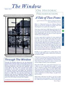 Volume 1, No. 4  The Window On Historic Preservation