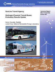 SunLine Transit Agency Hydrogen-Powered Transit Buses: Evaluation Results Update