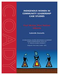 Indigenous Women in Community Leadership case studies Fort McKay First Nation Alberta