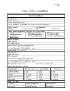 [removed]17a Safety 1/04 Highway Safety Concept Paper Informational Form