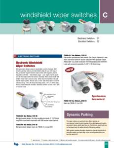 windshield wiper switches C  Electronic Switches Electrical Switches  C1