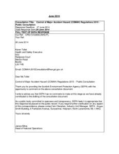 SEPA"s responses to third party consultations Jun 2014
