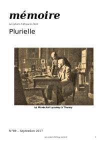 mémoire Les cahiers d’Afrique du Nord Plurielle  Le Maréchal Lyautey à Thorey