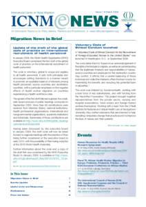 Issue 7 • March[removed]International Centre on Nurse Migration An Information Resource for Policy Makers, Planners and Practitioners