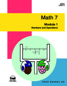 Module 1 Version 03 Sections 1–3 Math 7 Module 1