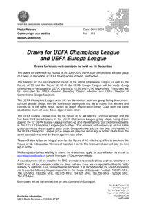 Microsoft Word - N113[removed]UEFA UCL & UEL December draws.doc
