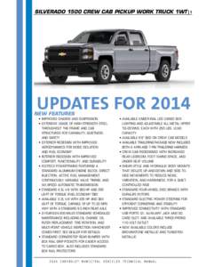 SILVERADO 1500 CREW CAB Pickup work TRUCK 1WT | 1  Updates for 2014 New Features