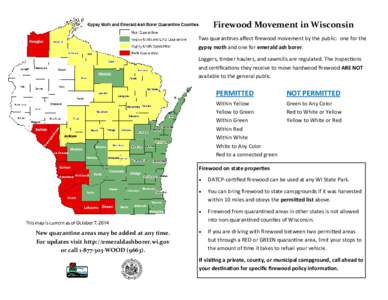 Firewood Movement in Wisconsin 20148