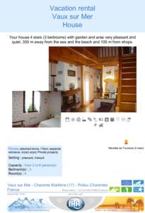 ,  Vacation rental Vaux sur Mer House