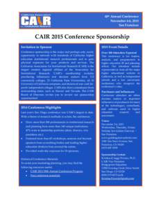 Microsoft Word - CAIR 2015 Conference Sponsorship Opportunitiesv6.docx