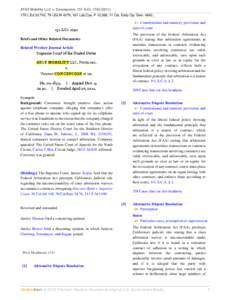 68th United States Congress / Federal Arbitration Act / Contract law / Business law / Buckeye Check Cashing /  Inc. v. Cardegna / Moses H. Cone Memorial Hospital v. Mercury Constr. Corp. / Preston v. Ferrer / Unconscionability / Discover Bank v. Superior Court / Law / Arbitration / Legal terms