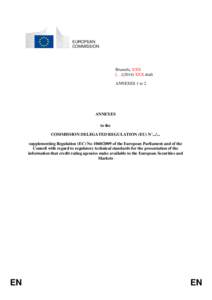 EUROPEAN COMMISSION Brussels, XXX […](2014) XXX draft ANNEXES 1 to 2
