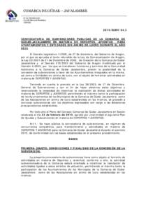 COMARCA DE GÚDAR – JAVALAMBRE C/ La Comarca s/nMora de Rubielos TERUELSUBV/04,3