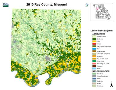 2010 Ray County, Missouri  Land Cover Categories AGRICULTURE  Pasture/Grass