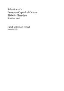 Microsoft Word - Final Selection Report 2014 Sweden.doc