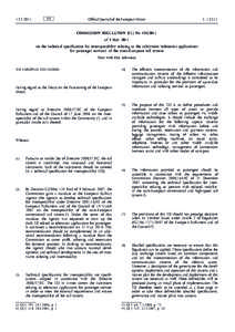 Commission Regulation (EU) No[removed]of 5 May 2011 on the technical specification for interoperability relating to the subsystem telematics applications for passenger services of the trans-European rail systemText with