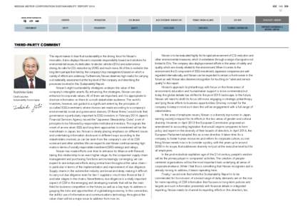 NISSAN MOTOR CORPORATION SUSTAINABILITY REPORTENVIRONMENT 142