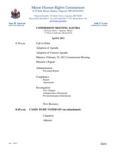 Commission Meeting Agenda