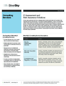 Data Sheet  Consulting Services  IT Assessment and