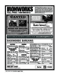 SLTaug14pgs_SS_SLTtemplate[removed]:30 PM Page 46  Want To Place Your Classified Ad In IronWorks? Call[removed], [removed]or Email: [removed] IRONWORKS