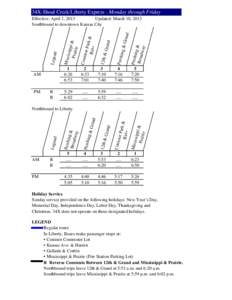 34X-Shoal Creek/Liberty Express - Monday through Friday  PM R R