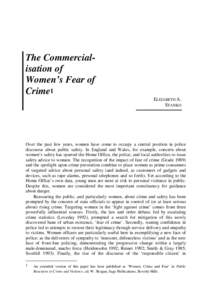 The commercialism of women's fear of crime