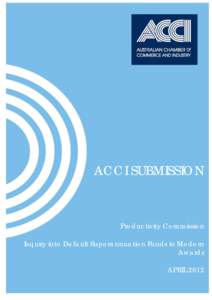 Submission 37 - Australian Chamber of Commerce and Industry - Default Superannuation Funds in Modern Awards - Public inquiry