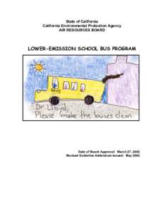 Staff Report (Non-Reg) (May 2003):  [removed]Lower-Emissions School Bus Revisions 2003