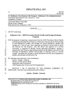 2014 Regular Session  - Senate Bill 263 Third Reader