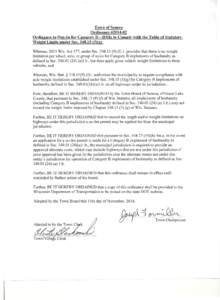 Local Government Resolutions and Ordinances, Green Lake County - Town of Seneca