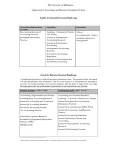 Microsoft Word - Guide to Specialist Journal Rankings Oct 2006 AfAANz.doc