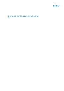 aleo general terms and conditions aleo  General Terms and Conditions Page | 1