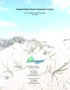 Newport Beach Dunes Restoration Project Dune Vegetation Monitoring Report AprilE. Florida St. Long Beach, Ca 90802