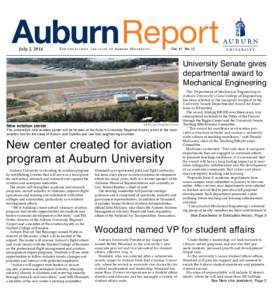 AuburnReport July 2, 2014 For  t h e f a c u l t y a n d s t a ff o f