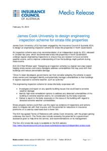 JCU to design engineering inspection scheme for strata