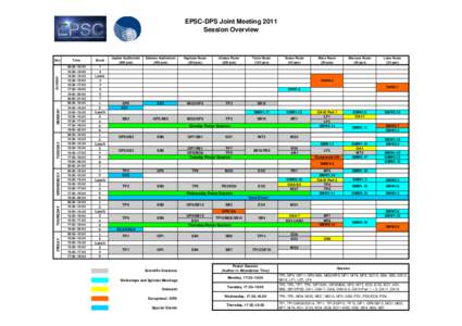 EPSC-DPS Joint Meeting 2011 Session Overview FRIDAY  THURSDAY