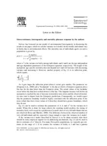 L.D. Mueller et al. / Experimental Gerontology[removed]–[removed]Experimental Gerontology[removed]–1091 www.elsevier.nl/locate/expgero