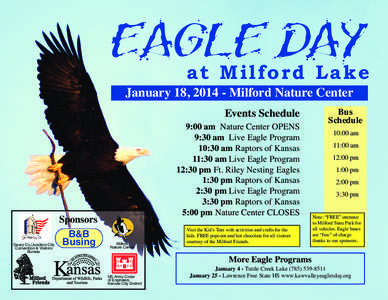 EAGLE DAY at Milford Lake January 18, [removed]Milford Nature Center Events Schedule
