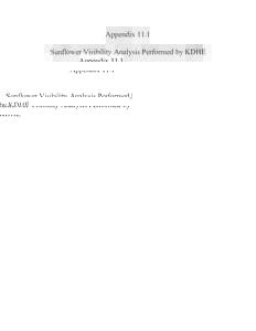 Appendix 11.1 Sunflower Visibility Analysis Performed by KDHE Sunflower Expansion – Alternative Visibility Analysis Using the CAMx Modeling System Prepared by: