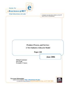 Industry lifecycle theories have been used to explain the pattern of increased firm entry early in an industry followed by ...