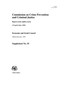 E[removed]E/CN[removed]Commission on Crime Prevention and Criminal Justice Report on the eighth session