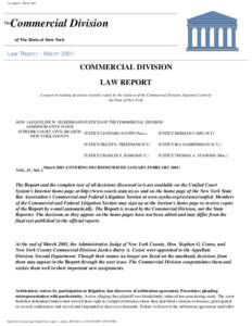 Law Report - March[removed]Commercial Division The