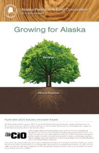 Alaska Permanent Fund Corporation 2015 Annual Report Growing for Alaska  Principal