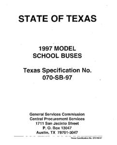 Student transport / National Highway Traffic Safety Administration / Bus / SAE International / Automobile safety / Cutaway van chassis / Wayne Corporation / Transport / Land transport / School buses