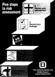 FIVE STEPS TO RISK ASSESSMENT 1. This leaflet is intended to help employers assess risks at work. It is aimed at firms in the commercial, service and light industrial sectors. 2. An assessment of risk is a careful exami