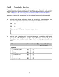 QUESTIONNAIRE ON INTRODUCTION OF A T+2 FINALITY ARRANGEMENT FOR CCASS MONEY SETTLEMENT